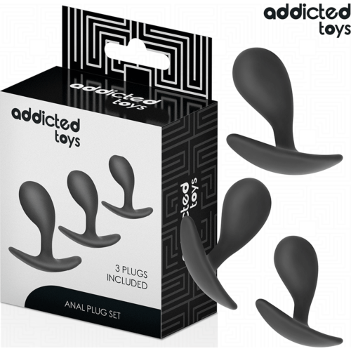 Anální Plugs Addicted Toys Set de 3 pro postupnou stimulaci