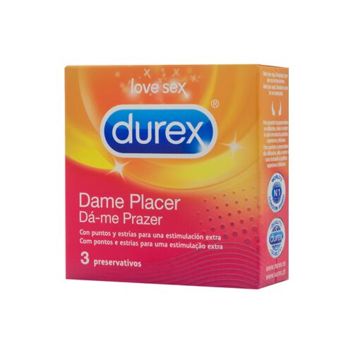 Kondomy DUREX Dame Placer s body a drážkami
