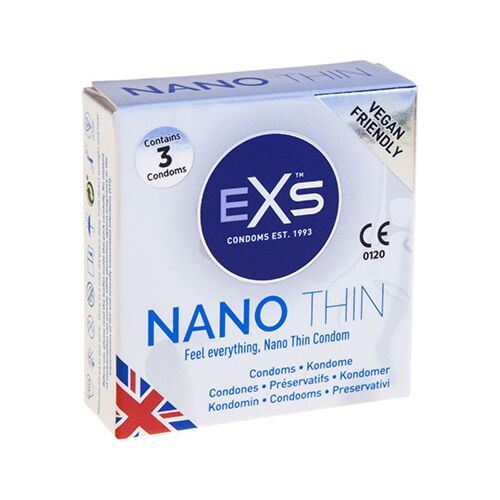 Kondomy Exs Nano Thin 3 kusy s tenkým profilem
