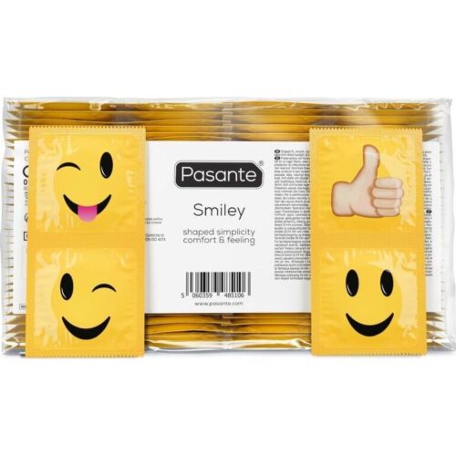 Kondomy Pasante Smiley 144 ks s vtipnými motivy