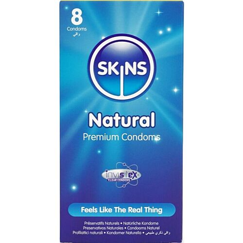 Kondomy Skins Natural 8-Pack s extra lubrikací