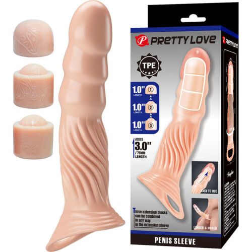 Penis Sleeve Pretty Love Male with Extenders for Adjustable Length