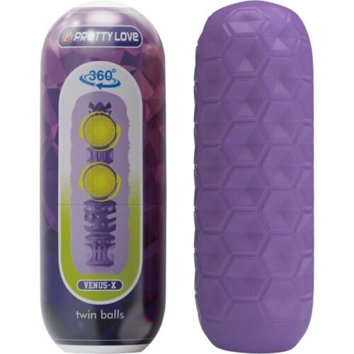 Masturbátor Pretty Love Twin Balls s vnitřními varlaty