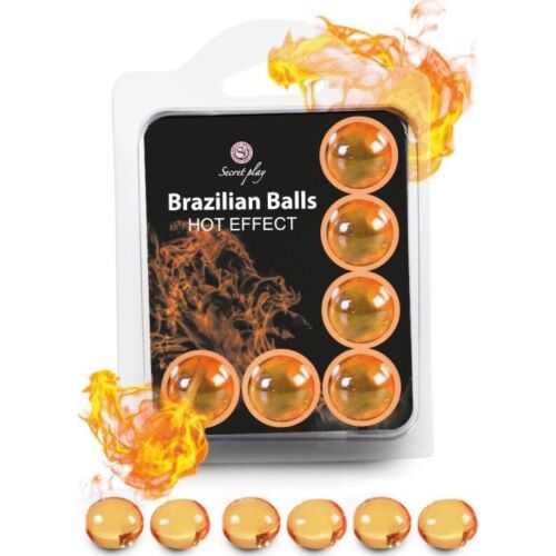 Lubrikant Secretplay Set 6 Brazilian Balls s efektem tepla
