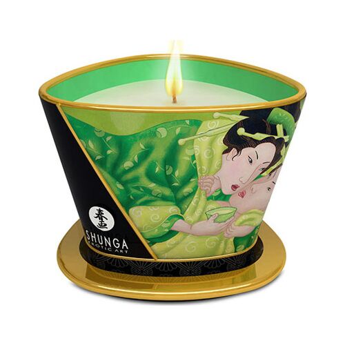 Vela masážní SHUNGA Mini Caress s aroma zeleného čaje