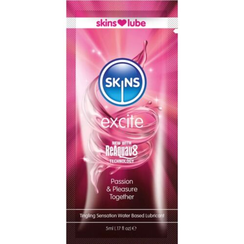 Lubrikant SKINS Excite s L-argininem pro intenzivnější prožitek