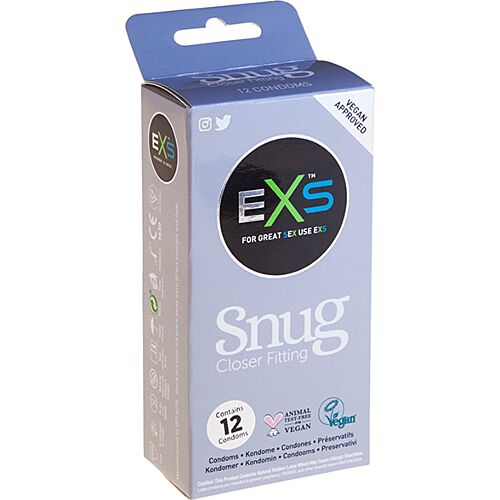 Kondomy Exs Snug Fit 12ks | Pohodlné uchycení pro tenčí penisy