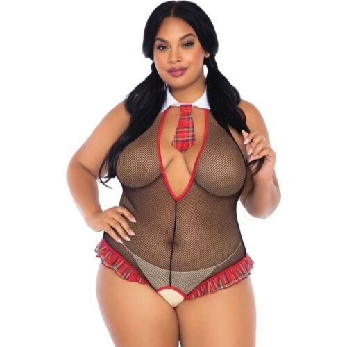 Body Leg Avenue s hlubokým výstřihem a otevřenou mezi