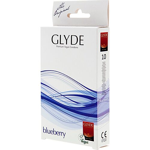 Kondomy Glyde Ultra Blueberry 10 ks s chutí