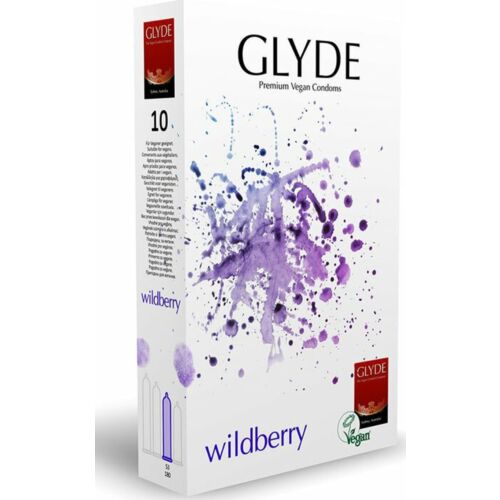 Kondomy Glyde Ultra Wildberry 10 ks - S jemnou chutí