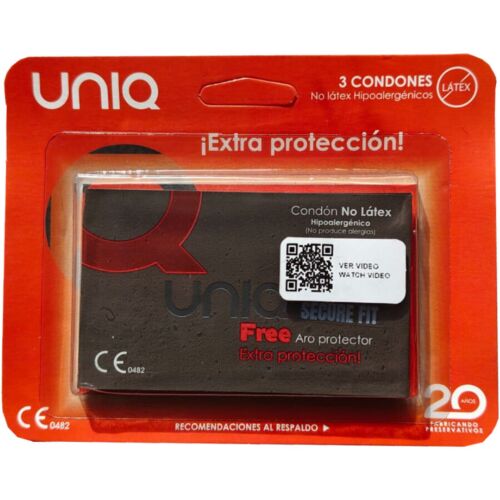 Kondom UNIQ Secure Fit bez latexu
