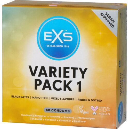 Kondomy Exs Variety Pack 1 s příchutěmi a texturami