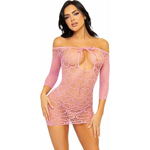 Mini šaty Leg Avenue Heart Net pro sexy vzhled