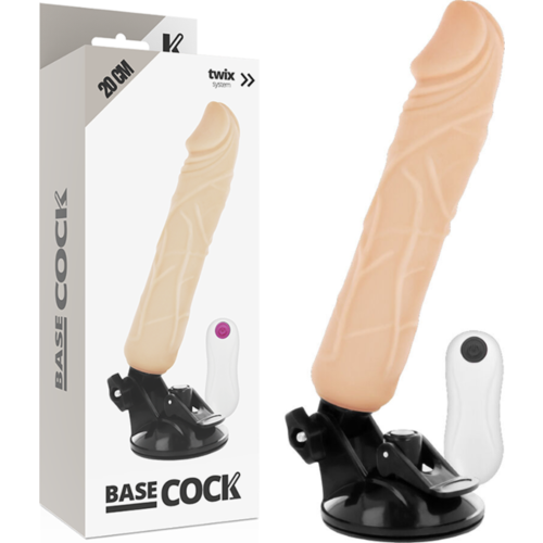 Vibrátor Basecock 20 cm s dálkovým ovládáním