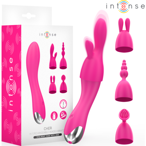 Vibrátor Intense Fun Cher s výměnnými hlavami