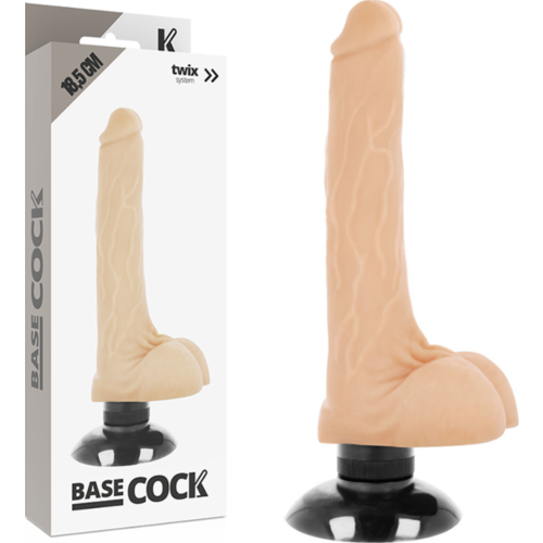 Vibrátor BASECOCK 2-1 Natural s realistickým designem