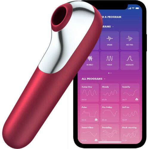 Vibrátor Satisfyer Connect Dual Love s pulzujícím vzduchem