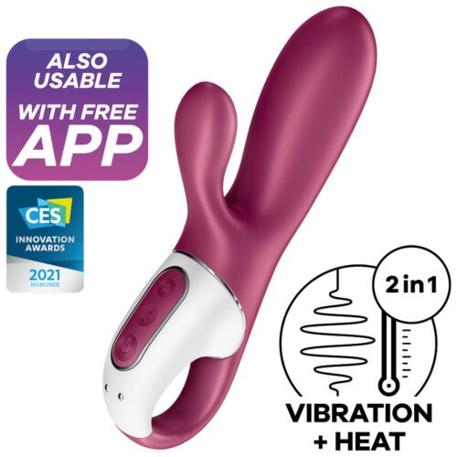 Vibrátor Satisfyer Hot Bunny s ovládáním aplikací a horkou funkcí