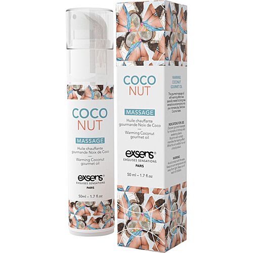 Masážní olej Exsens Warming Gourmet Coconut 50 ml