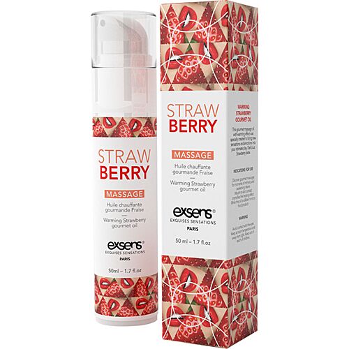 Olej masážní Exsens Warming Gourmet 50ml příchuť jahoda