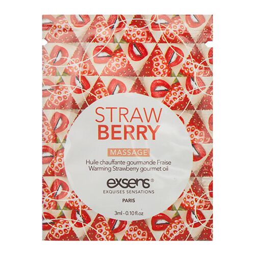 Olej na masáž Exsens Warming Gourmet s jahodovou chutí