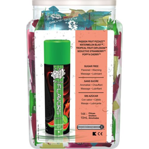 Lubrikant Wet Fun Flavors 4-en-1 pro chuťové a teplé zážitky