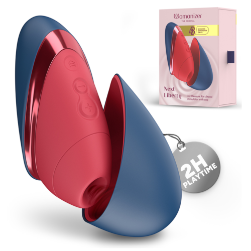 Klitorální stimulátor WOMANIZER NEXT LIBERTY modro-červený