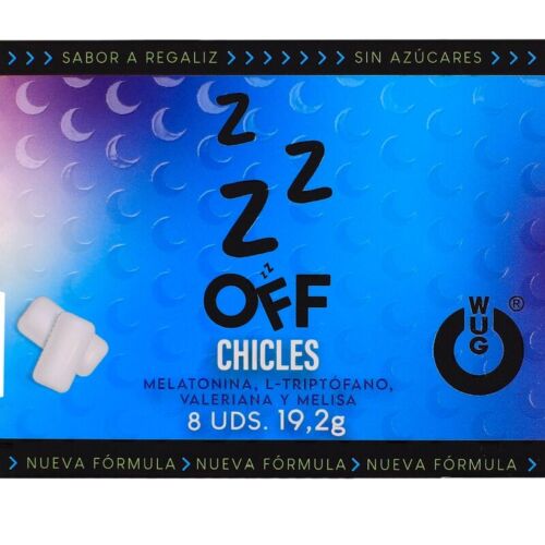 Chicles WUG GUM WUG OFF s melatoninem a lékořicí