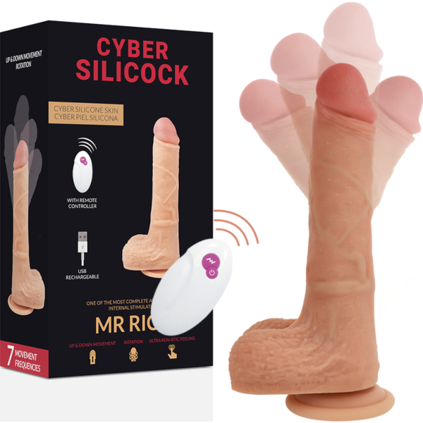 Cyber Silicock Vibrátor Mr Rick s dálkovým ovládáním a 20,9 cm délka