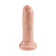 Dildo King Cock Uncut 15 cm s pohyblivou předkožkou