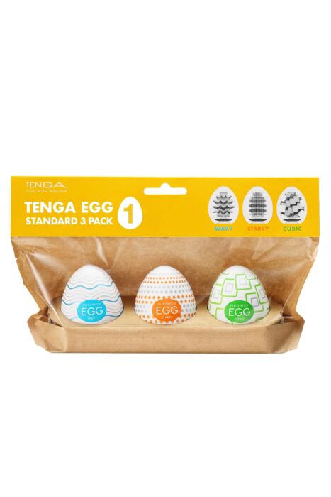 Masturbátor Tenga EGG STANDARD 3 PACK I s texturami Masturbátor Tenga EGG STANDARD 3 PACK I s texturami