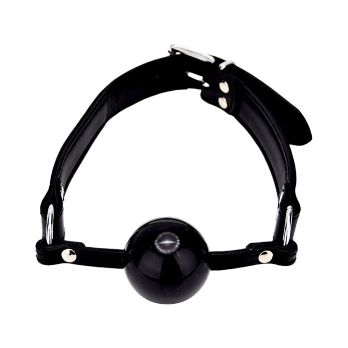 Pouta Bound Leather Solid Ball Gag s nastavitelným popruhem Pouta Bound Leather Solid Ball Gag s nastavitelným popruhem