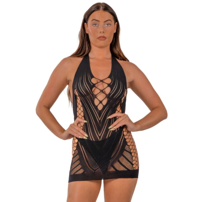 Sexy prádlo Lace Halter Neck Dress v černé barvě Sexy prádlo Lace Halter Neck Dress v černé barvě
