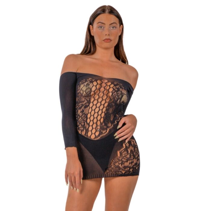 Sexy spodní prádlo Lace Off the Shoulder Mini Dress Sexy spodní prádlo Lace Off the Shoulder Mini Dress