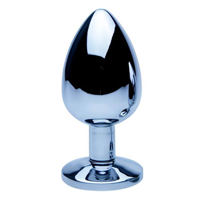Butt Plug Precious Metals Large s kamenem pro potěšení Plata Butt Plug Precious Metals Large s kamenem pro potěšení Plata
