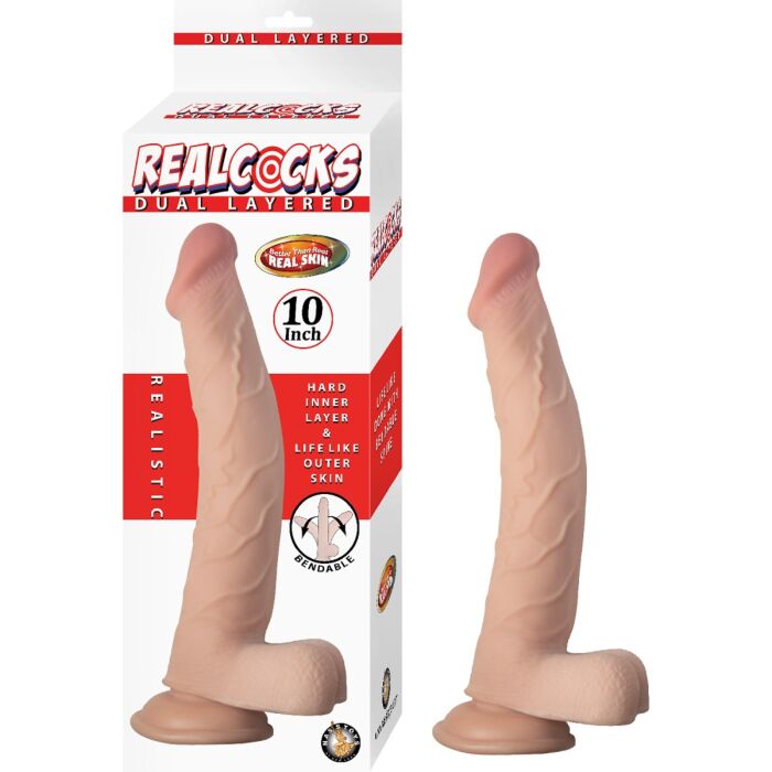 Dildo Nasstoys RealCocks 10 palcový | Ohybný design Dildo Nasstoys RealCocks 10 palcový | Ohybný design