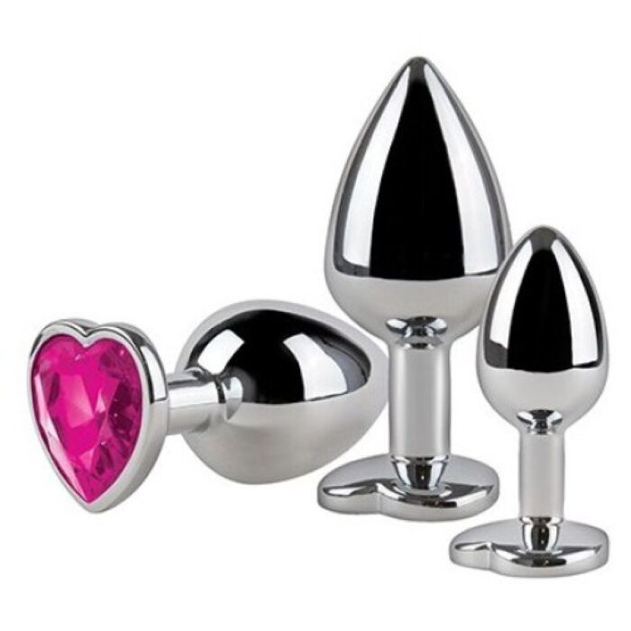 Pack 3 análních plugů S Pleasures Metal LIA blue