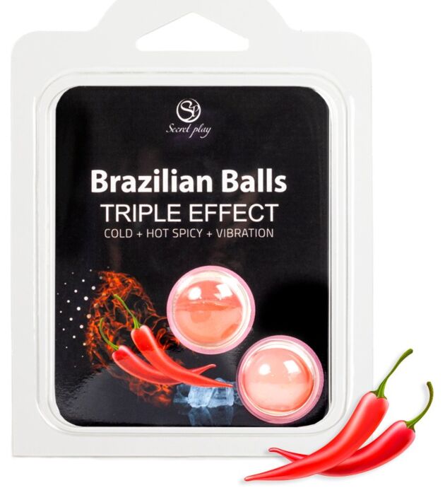 Lubrikant SECRETPLAY Brazilian Balls se třemi efekty