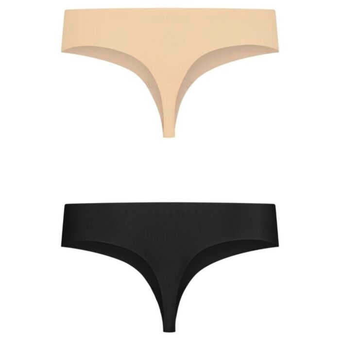 BYE-BRA - INVISIBLE THONG 2 PACK BEIGE & BLACK SIZE M BYE-BRA - INVISIBLE THONG 2 PACK BEIGE & BLACK SIZE M