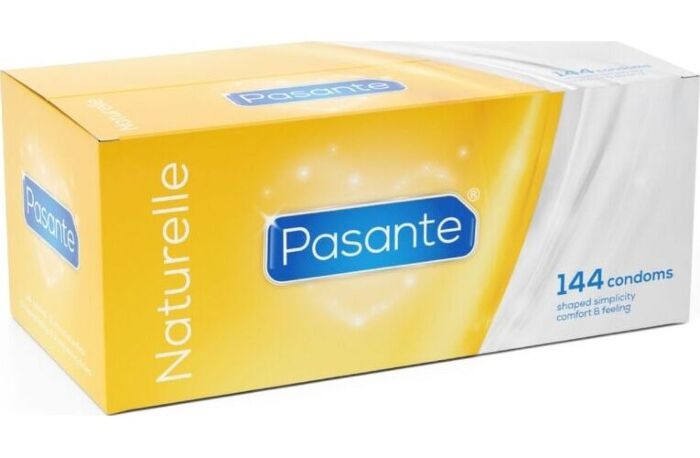 Kondomy Pasante Naturelle 144 kusů s tvarovanou špičkou