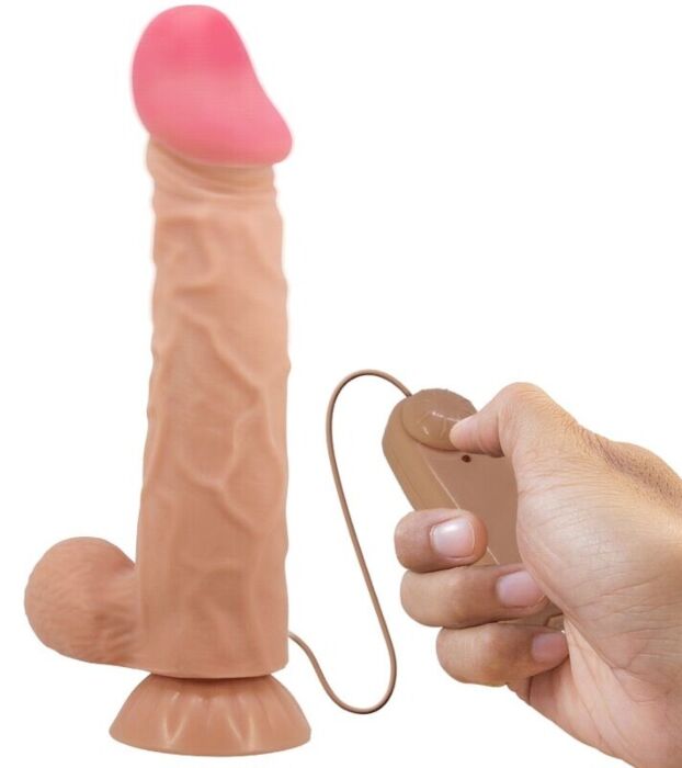 Realistické dildo s posuvnou kůží a ovladačem Pretty Love Sliding Skin