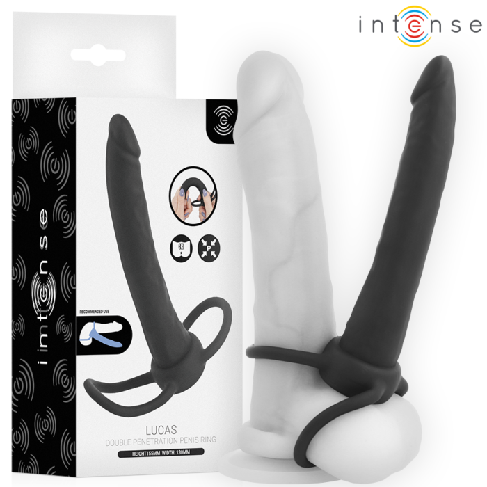 Anální dildo INTENSE FOR HIM LUCAS s dvojicí kroužků