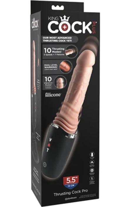 Dildo KING COCK PLUS - THRUSTING COCK PRO 12,7 cm