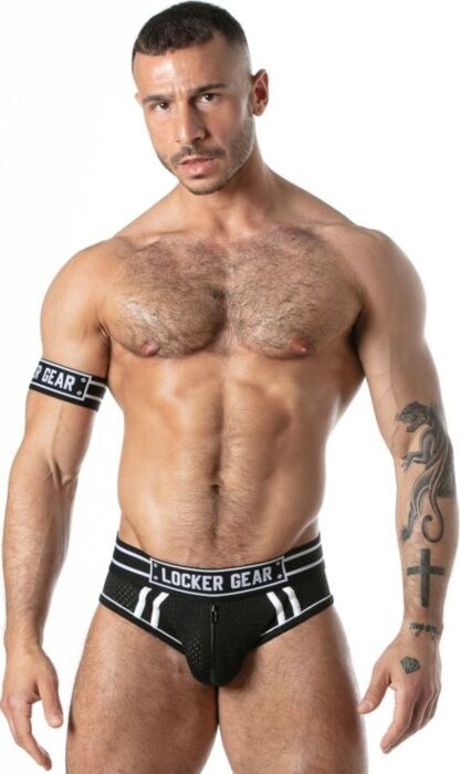Pánské jocksy LOCKER GEAR SPORT MESH JOCK BRIEF černé S