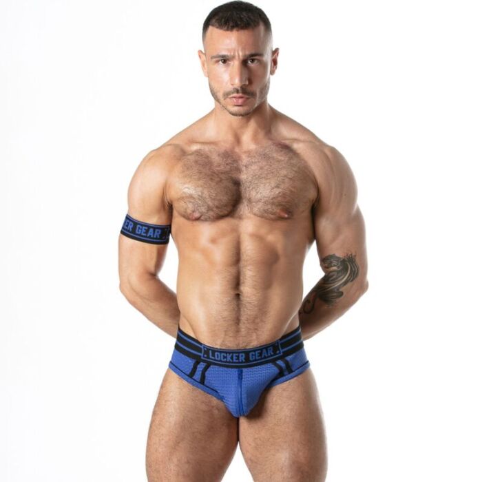 LOCKER GEAR - SPORT MESH JOCK BRIEF BLUE L LOCKER GEAR - SPORT MESH JOCK BRIEF BLUE L