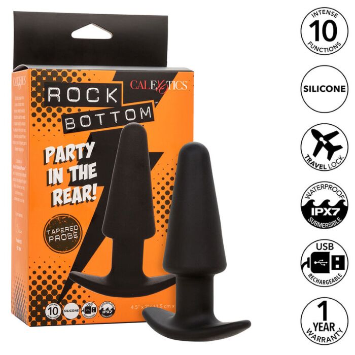 Anální plug CalExotics Rock Bottom s 10 vibracemi