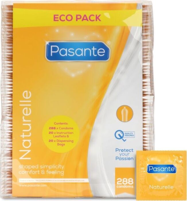 Kondomy Pasante Naturelle 288 ks - ultralubrikované