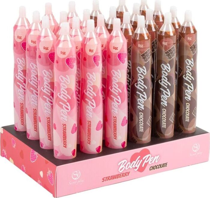 Jedlé fixy na tělo SECRETPLAY COSMETIC BODY PEN DISPLAY 24 UNITS